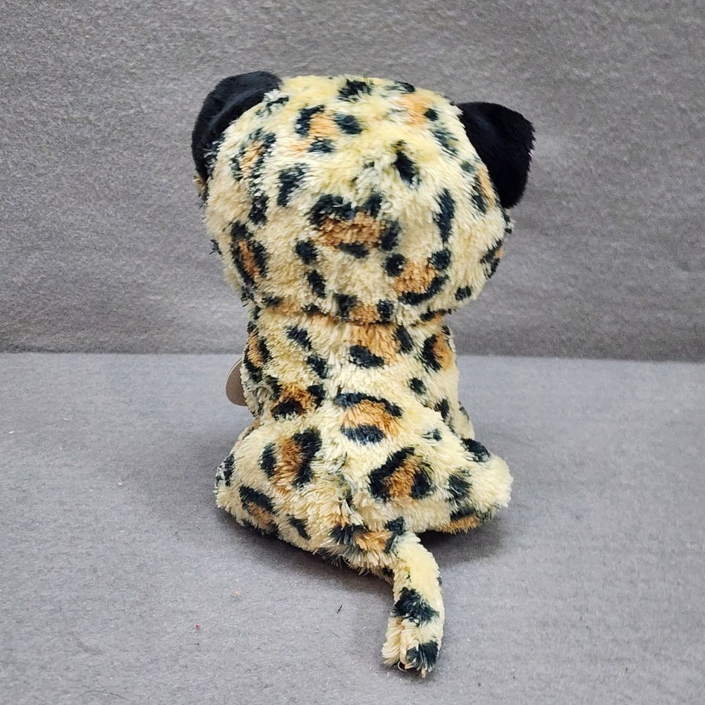 Ty Beanie Boos Leopard Speckles Tan Pink Glitter Eyes Plush Stuffed Animal 6in - Picture 3 of 6